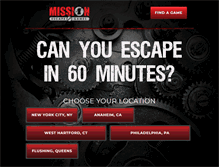 Tablet Screenshot of missionescapegames.com